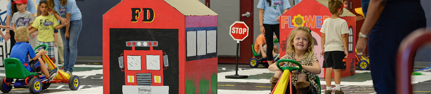 kids participating in Safety Town