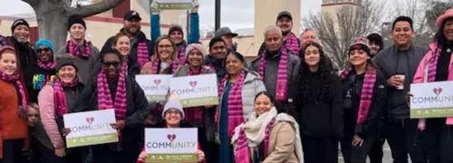 group of employees at the March for the Dream