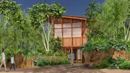 a rendering of the exterior of the aviary