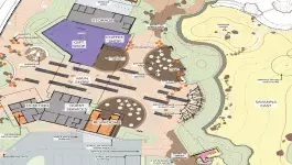 a digital site plan zoomed in of the entry area of the zoo