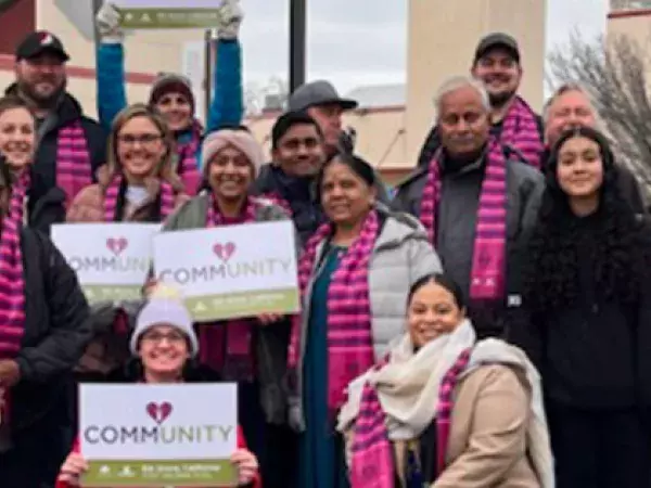 group of employees at the March for the Dream